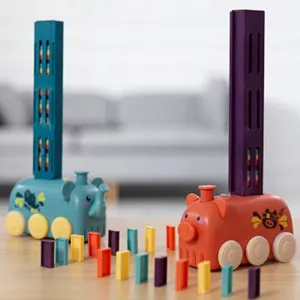 Automatic Domino Train Toy – Stacking Block Set for Brain Development