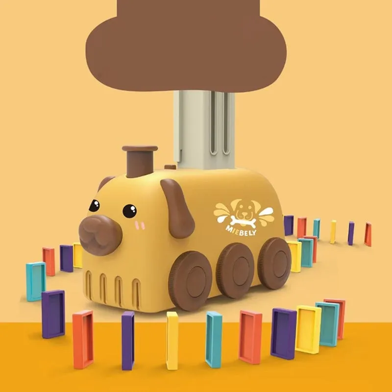 Automatic Domino Train Toy – Stacking Block Set for Brain Development