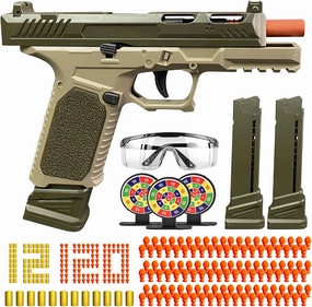 Automatic Shell Ejecting Toy Gun Pistol, Soft Bullet Toy Gun for Boys, Education Model Realistic Toy Pistol Shooting Game Toys Gifts Christmas Birthday for Kids 8 