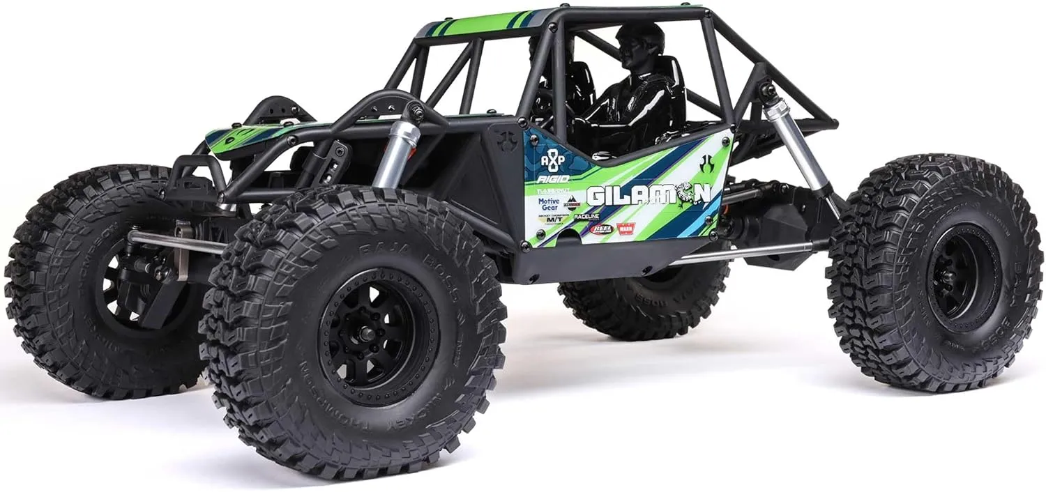 Axial RC Crawler 1/8 AXP8 Gilamon 2.2 4X4 RTR Brushed Trail Buggy, Green (Battery and Charger Not Included), AXI-1207T1
