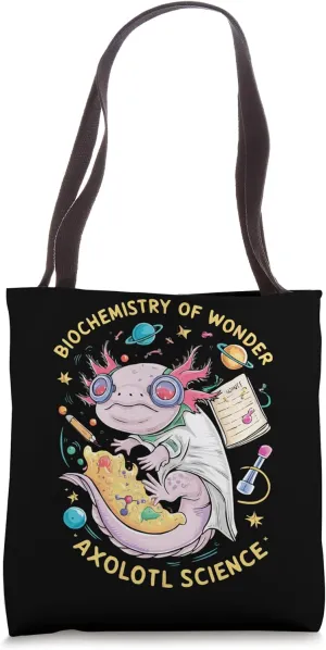 Axolotl Science Teacher Mexican Salamander Scientist Tote Bag
