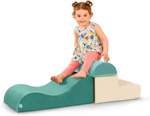 B. toys- Sensory Foam Building Shapes for Toddlers - 3-Piece Climbing Set with Stairs, Ramp & Half-Cylinder - Machine Washable Baby Toys with Removable Covers - Indoor Play Equipment for 12  Months