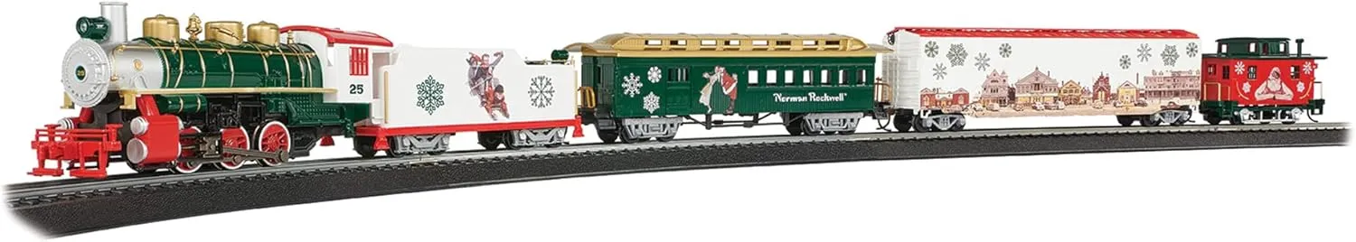 Bachmann Trains - Norman Rockwell Christmas Express - Ready to Run Electric Train Set - HO Scale