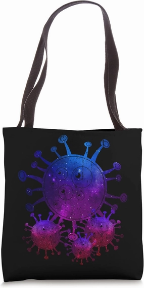 Bacteria Science Biologist Microbiology Galaxy Bacteria Tote Bag