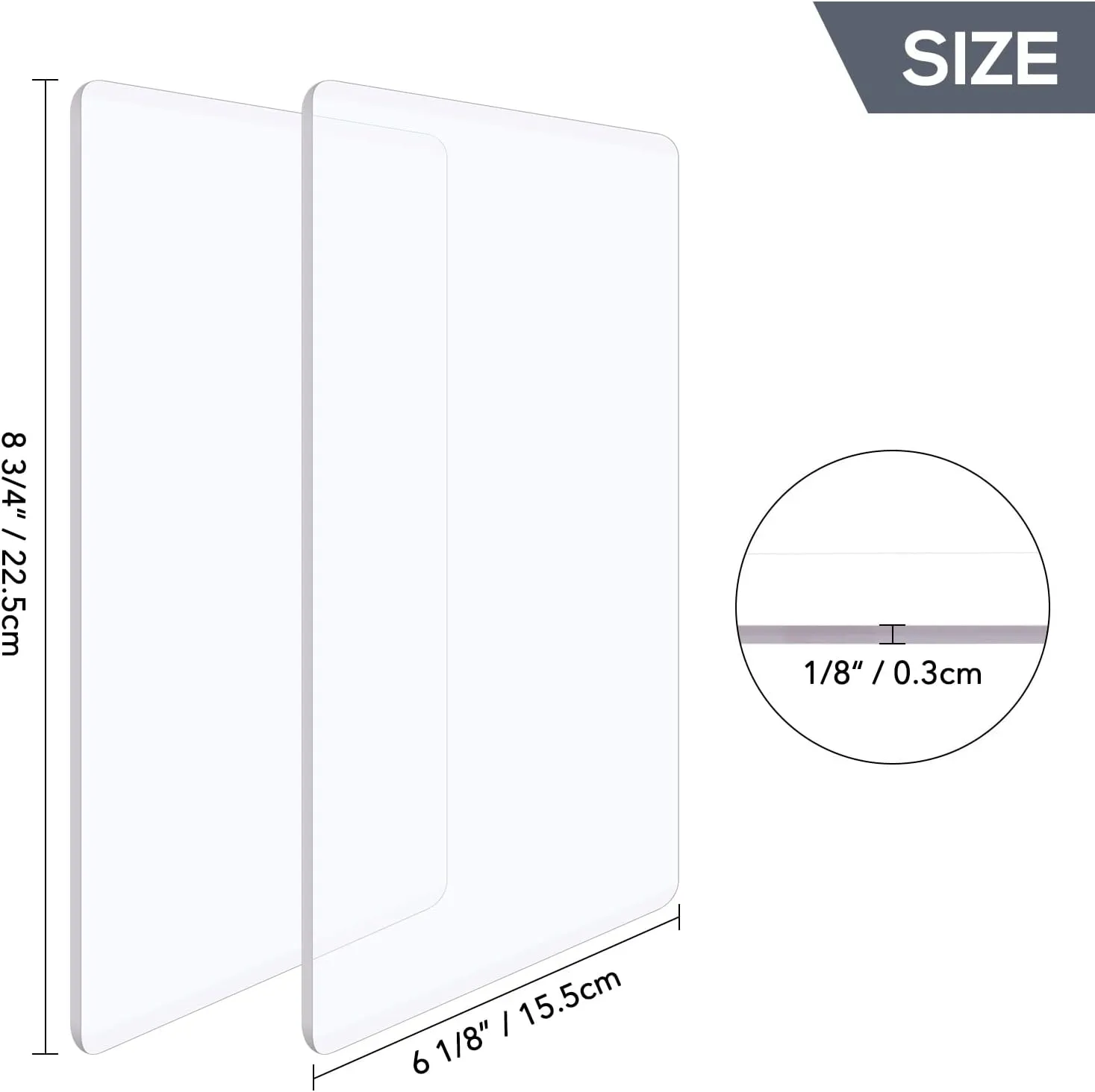 BAOFALI 2 Pcs/1 Pair Standard Cutting Pads for Die Cutting Machine；Clear Polycarbonate Plastic Cutting Plates,Cutting Pads Die Cutting Plates 8 3/4" x 6 1/8" x 1/8 "(22.5 x 15.5 x 0.3 cm)