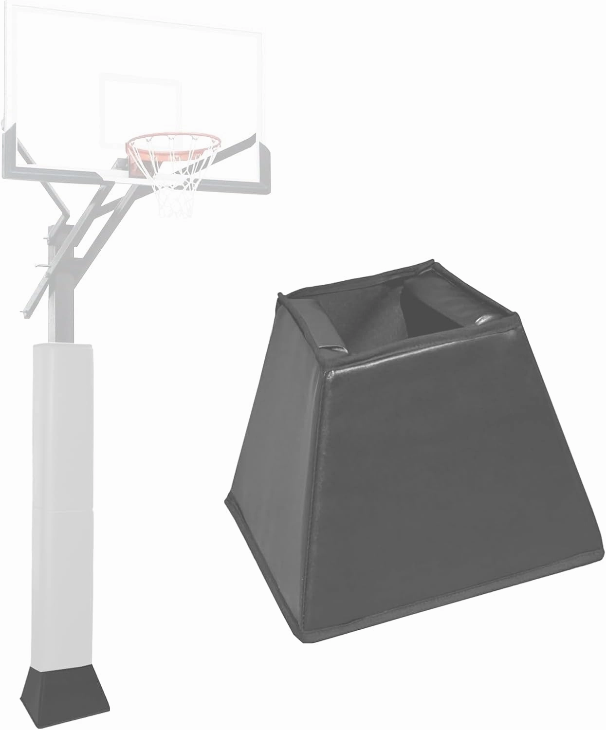 Base Padding Basketball Square Base Pads Heavy Duty Base Padding Square Pad Outdoor Fits 4"x4", 5"x5", 6"x6",6"x8", 8"x8" Bases Waterproof UV-Resistant Durable Protection Pad