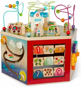 Battat – Wooden Activity Cube – City-Themed Activity Center – Educational Toys- Wooden Toys For Toddlers And Kids- 1 year  