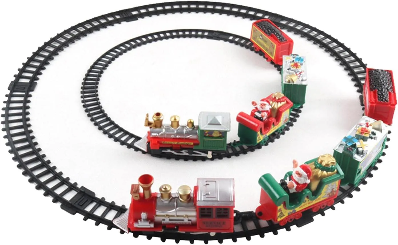 Battery Operated Train Set Toy with Railway Track for Gift