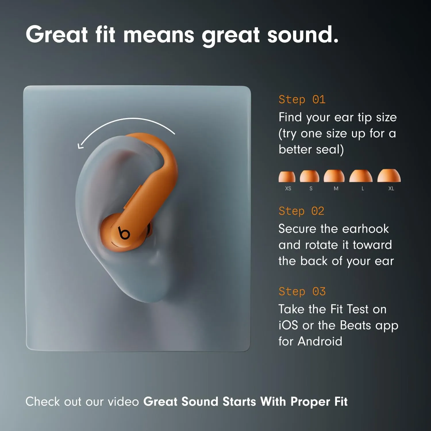 Beats Powerbeats Pro 2 Wireless Bluetooth Earbuds - Noise Cancelling, Heart Rate Monitor, IPX4, Up to 45H Battery & Charging Case, Works with Apple & Android - Electric Orange (Renewed)