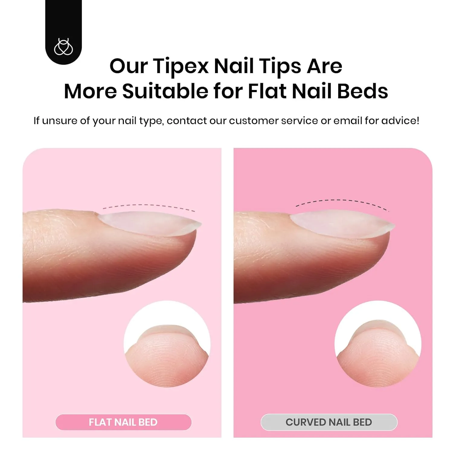 Beetles Tipex Instant Apex Nail Tips Kit, Almond Short 224Pcs 16 Sizes Pre-Building & Pre-Etched Thicker Acrylic Nails False Nail Extension with Tipex Nail Glue Mini Nail Lamp for Flat Nails