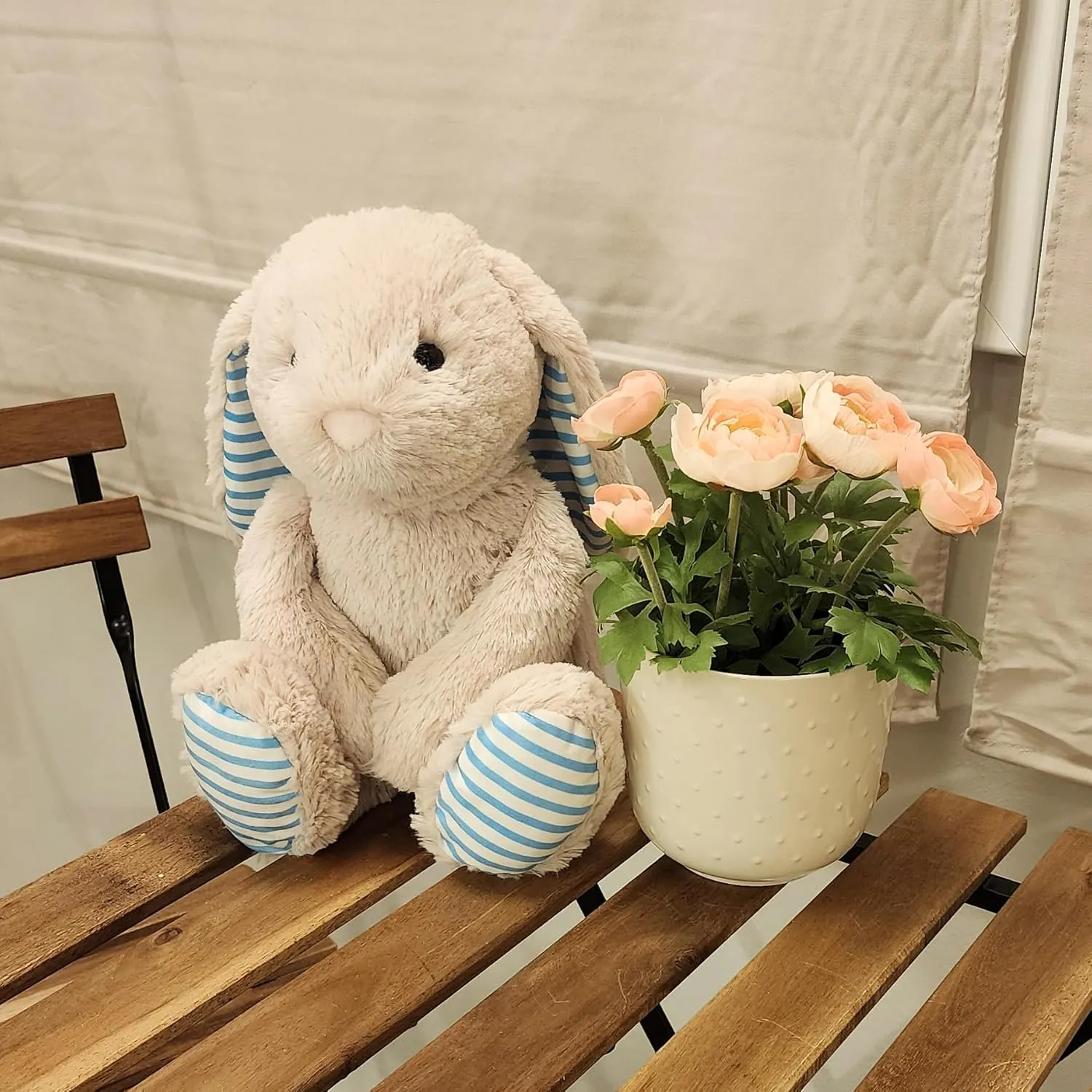 Beige Cream Bunny Rabbit Stuffed Animals Plush Toys for Kids Girls Boys Baby Birthday Bedtime Gift,17.7 inches