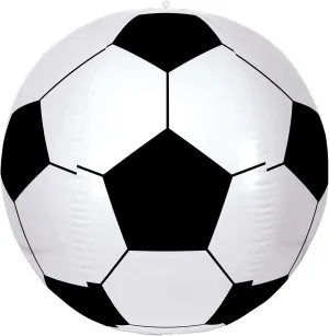 Beistle Giant Inflatable Soccer Ball Party Decorations for Sports Theme Birthday Celebration, 28", Black/White