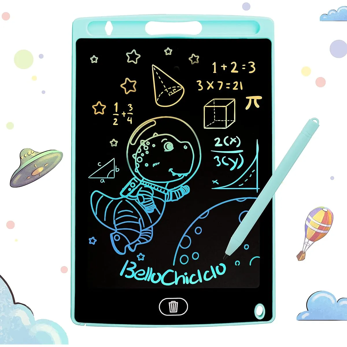 BELLOCHIDDO LCD Writing Tablet for Kids Toddlers Educational Toys Drawing Tablet 8.5 Inch Doodle Board Drawing Board Travel Toys Christmas Birthday Gifts for 3 4 5 6 7 8 Years Old Boys Girls (Blue)