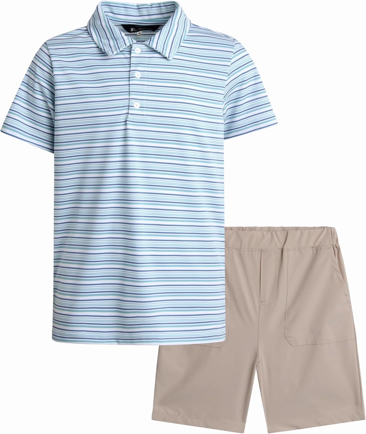 Ben Sherman Boys' Shorts Set - 2 Piece Breathable Short Sleeve Polo Shirt and Casual Shorts for Boys (Sizes: 8-14)