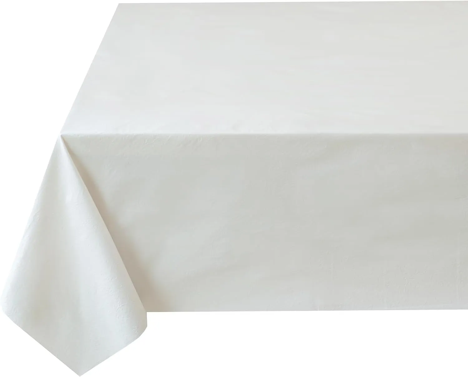 Benson Mills Deluxe Heavy Duty Vinyl Table Pad, Premium Table Protector, Waterproof with Flannel Backing, Quilted Design and Customizable (Off-White, 52" X 90" Rectangular)