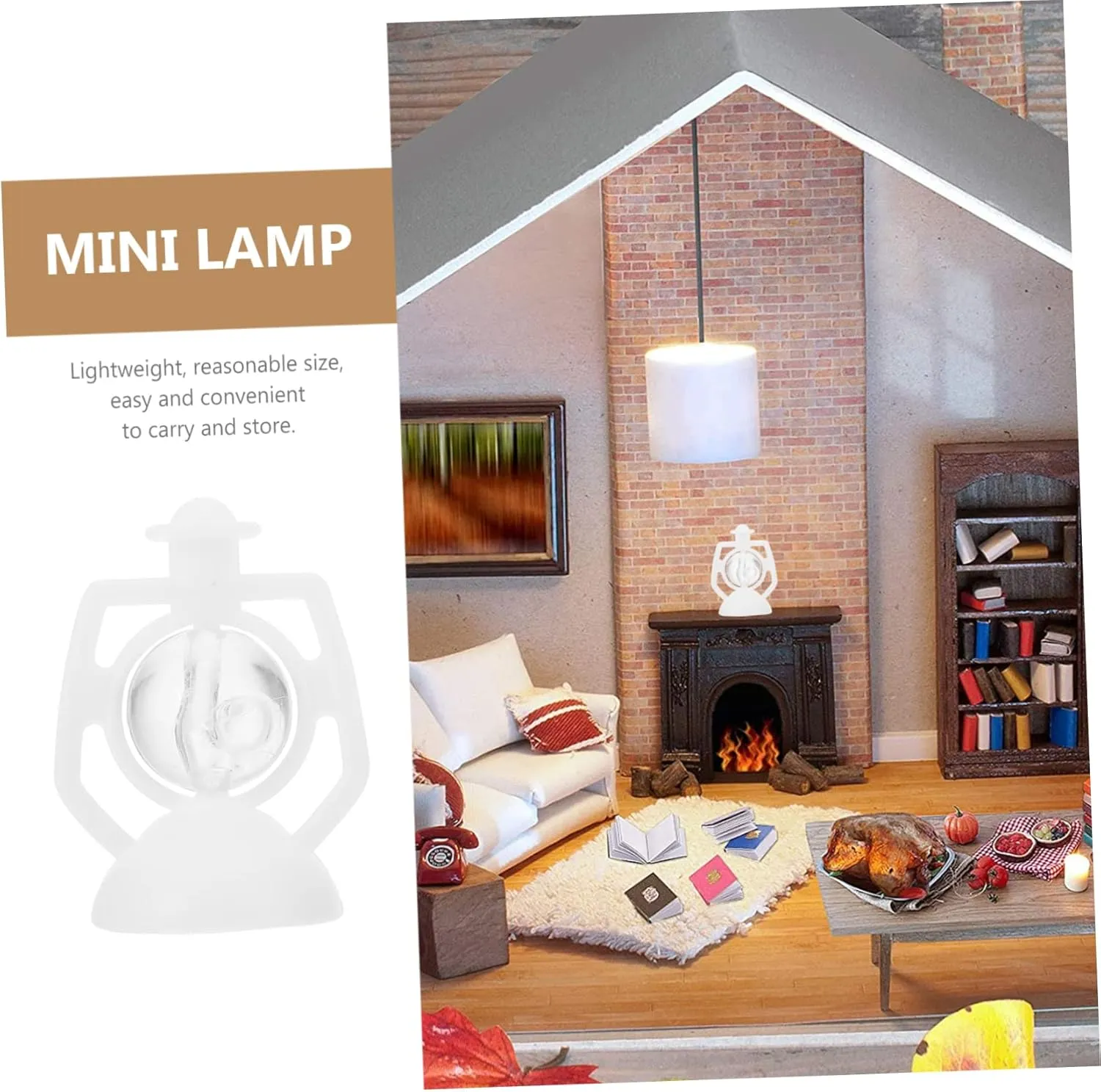 BESPORTBLE 4sets 12pcs Miniature Kerosene Lamps for Doll Houses Retro Lanterns for DIY Photo Props and Decoration Includes and Lights 12pcs*4