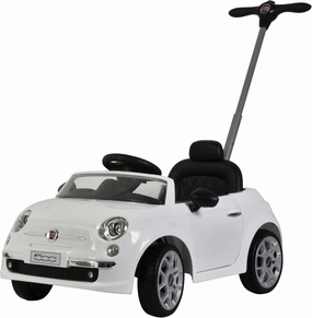 Best Ride On Cars Fiat 500 Ride On Push Toy Baby Car Stroller for Toddlers 1 to 3 Years Old with Music, Horn Sounds, and Handle, White.