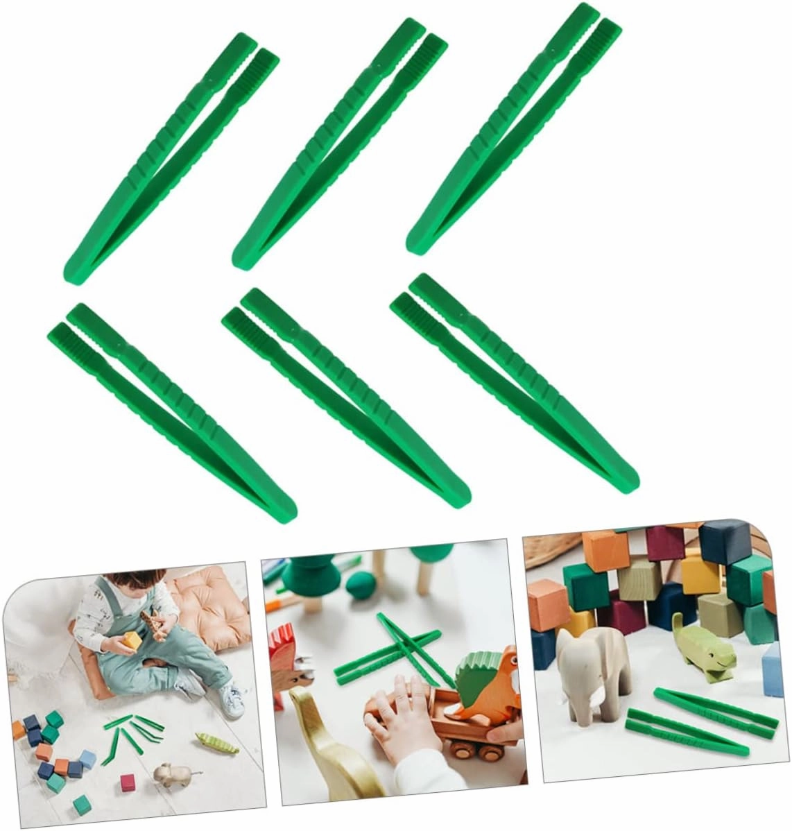 BESTonZON 18pcs Boy Girl Plastic Curved Tweezers for Collecting and Objects Lightweight and Portable Tools for Classroom Science Experiments for Boys and Girls Nature Exploration