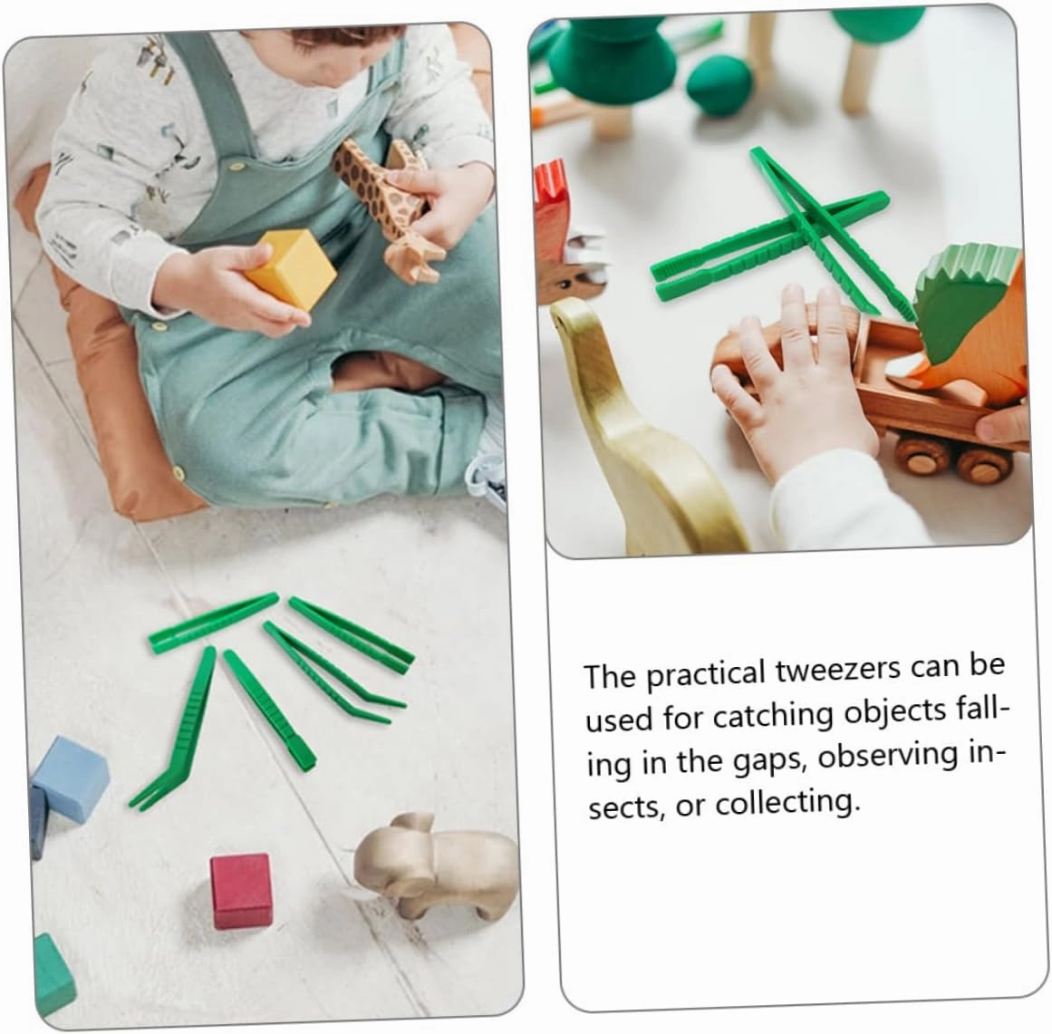 BESTonZON 18pcs Boy Girl Plastic Curved Tweezers for Collecting and Objects Lightweight and Portable Tools for Classroom Science Experiments for Boys and Girls Nature Exploration