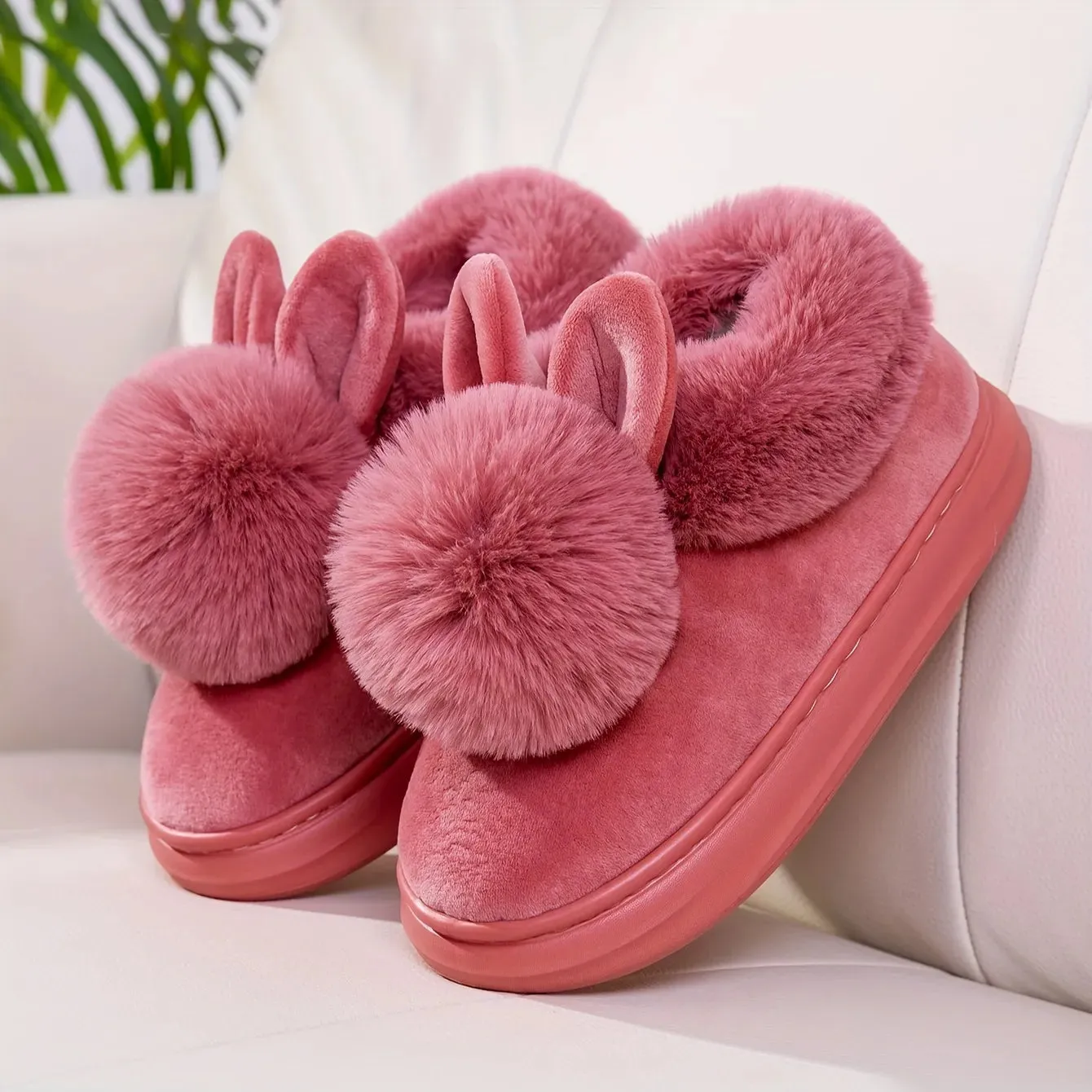 Bianca Plush Rabbit Slippers