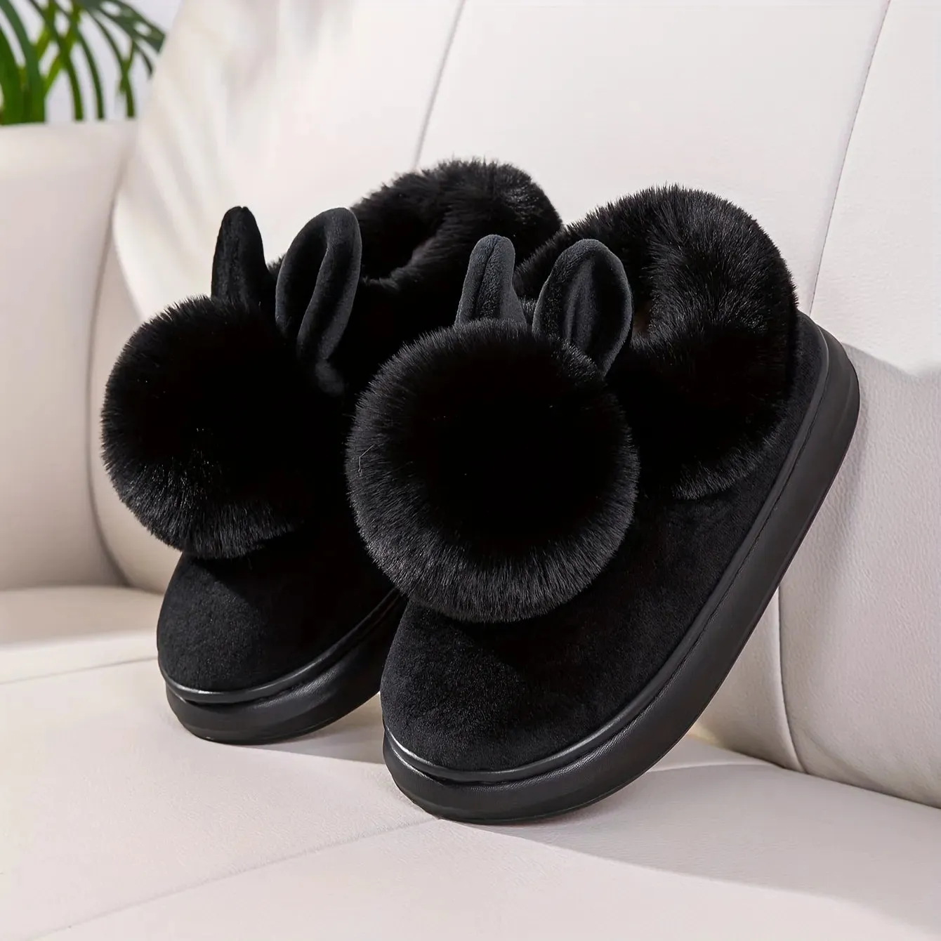 Bianca Plush Rabbit Slippers