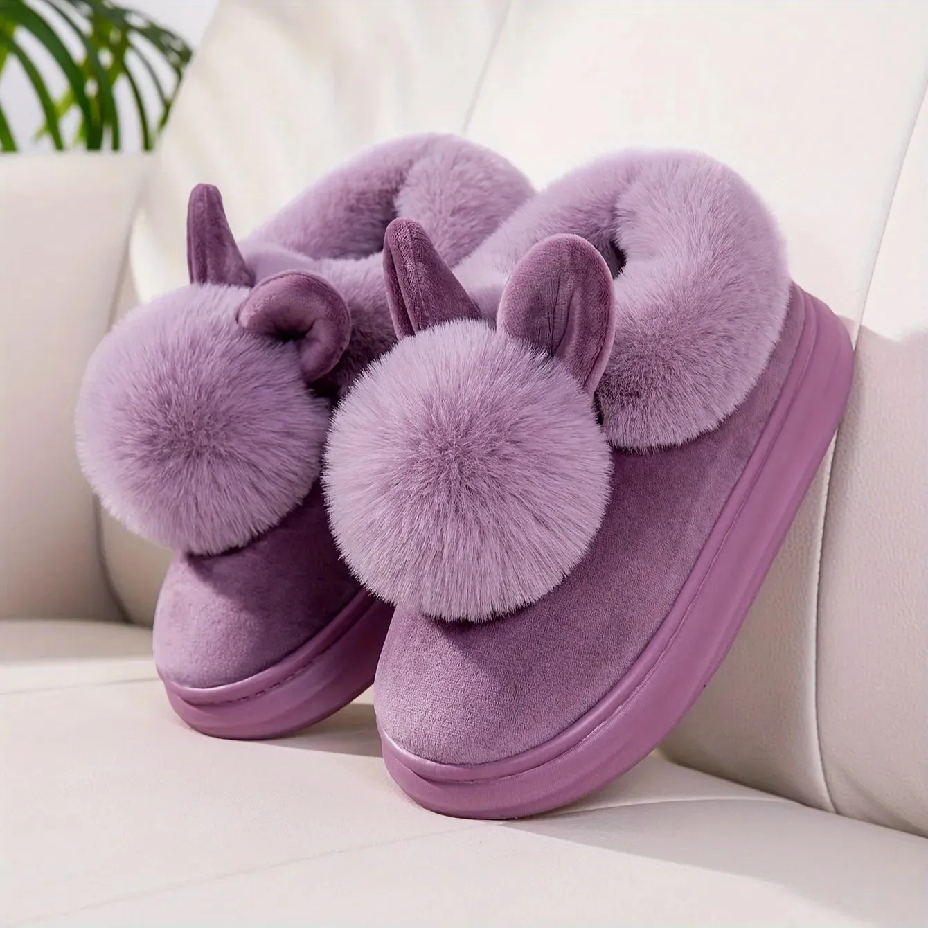 Bianca Plush Rabbit Slippers