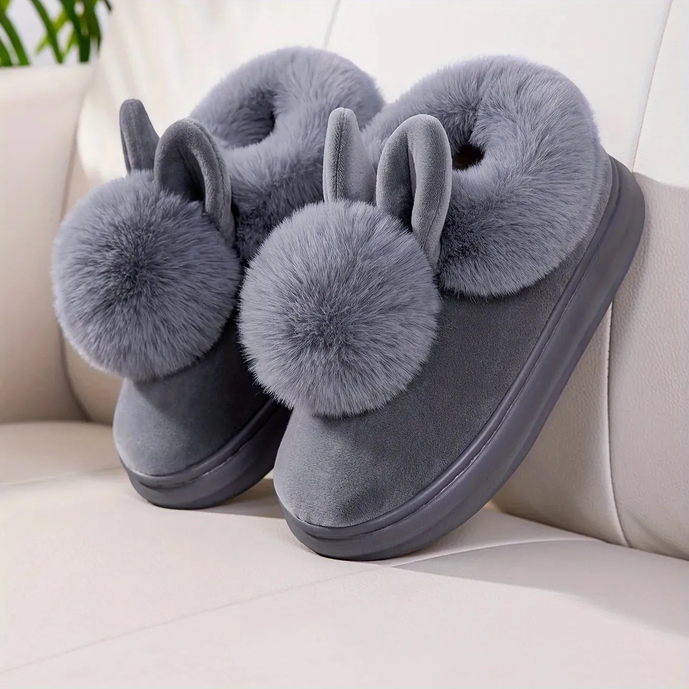 Bianca Plush Rabbit Slippers