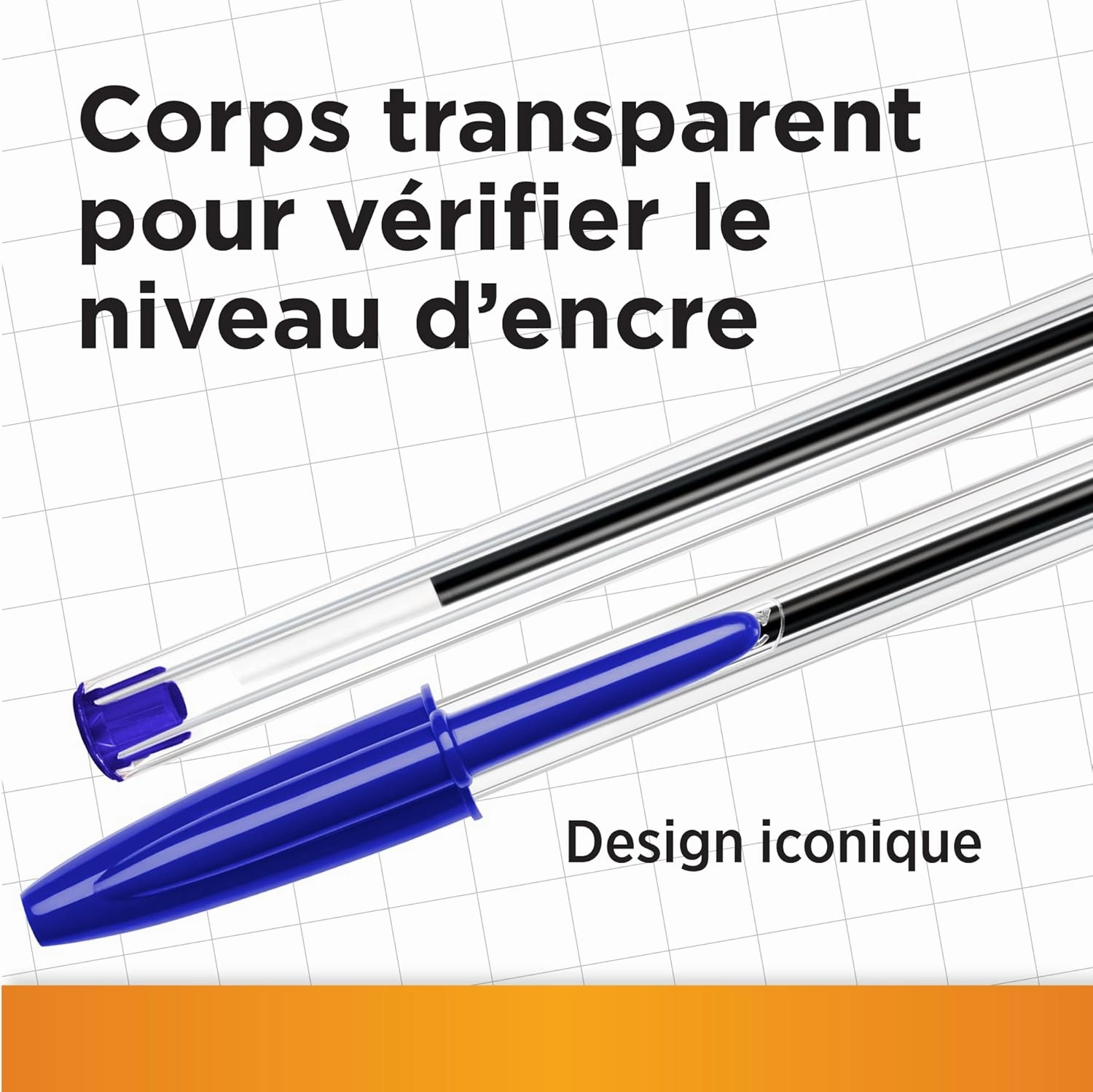 BIC Cristal Original Ballpoint Pens, Medium Point (1.0mm), Every-Day Writing Pens With Clear Barrel, Red, Box Of 50