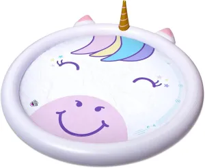 BigMouth Inc Splash Pad Sprinkler Water Toy for Kids, Outdoor Summer Backyard Spray Game for Toddlers - Unicorn