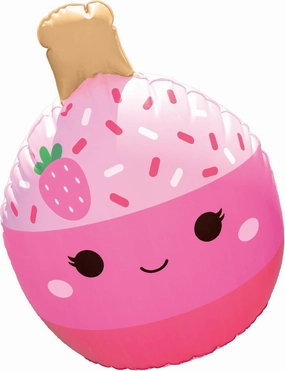 BigMouth x Squishmallows Squishmallows Pama Cake Pop Beach Bobber – Adorable Floating Character for Pool and Beach Fun – Lightweight, Easy to Inflate, Collectible Summer Toy