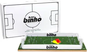 Binho Board Classic Board Game Green Turf - 2-Player Fast-Paced Finger Flicker Pinball Family Board Games - Portable Tabletop Sports Game Set for Any Occasion