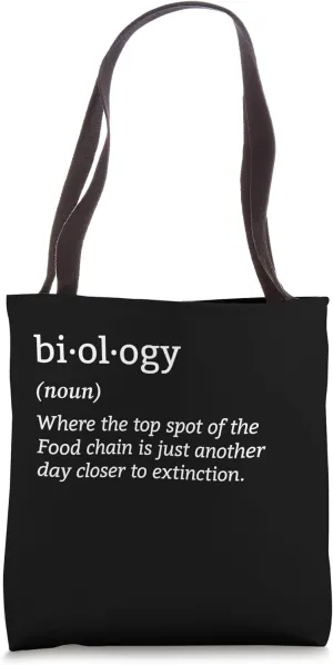 Biology Definition Organism Genetics Science Microbiologist Tote Bag