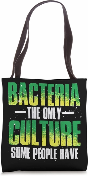Biology Laboratory Science Microbiologist Funny Bacteria Tote Bag