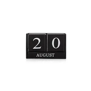 Black & White Wooden Block Calendar