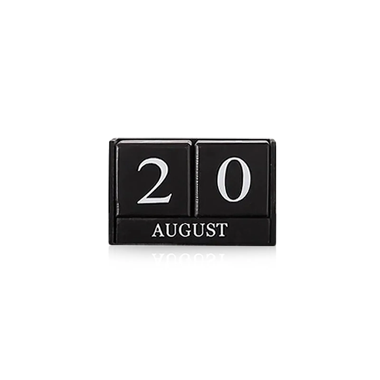 Black & White Wooden Block Calendar