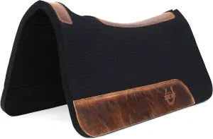 Blackhoof Steam Pressed Merino Wool Felt Contoured Pad (31" Length and 32" Width), Saddle pad for Horses