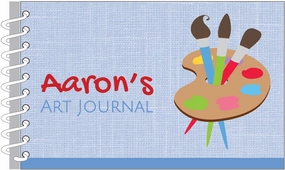 Blue Paint Palette Personalized Art Journal | Custom Sketch Book for Kids | Monogrammed Sketchbook | Personalized Kids Gift | Kids Journal | Drawing Pad | Art Journal for Kids | Spiral Art Sketchpad