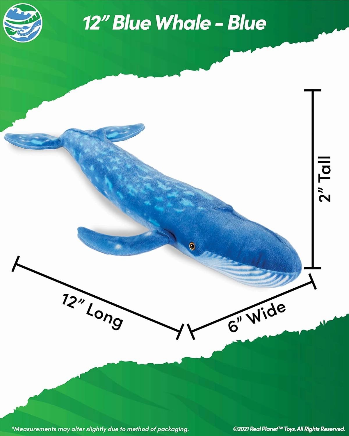 Blue Whale Plush Toy - Realistic Stuffed Animal Gift for Kids All Ages, Large Ocean Blue Whale Plushie, Christmas Birthday Gifts (16" x 46")