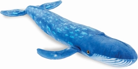 Blue Whale Plush Toy - Realistic Stuffed Animal Gift for Kids All Ages, Large Ocean Blue Whale Plushie, Christmas Birthday Gifts (16" x 46")