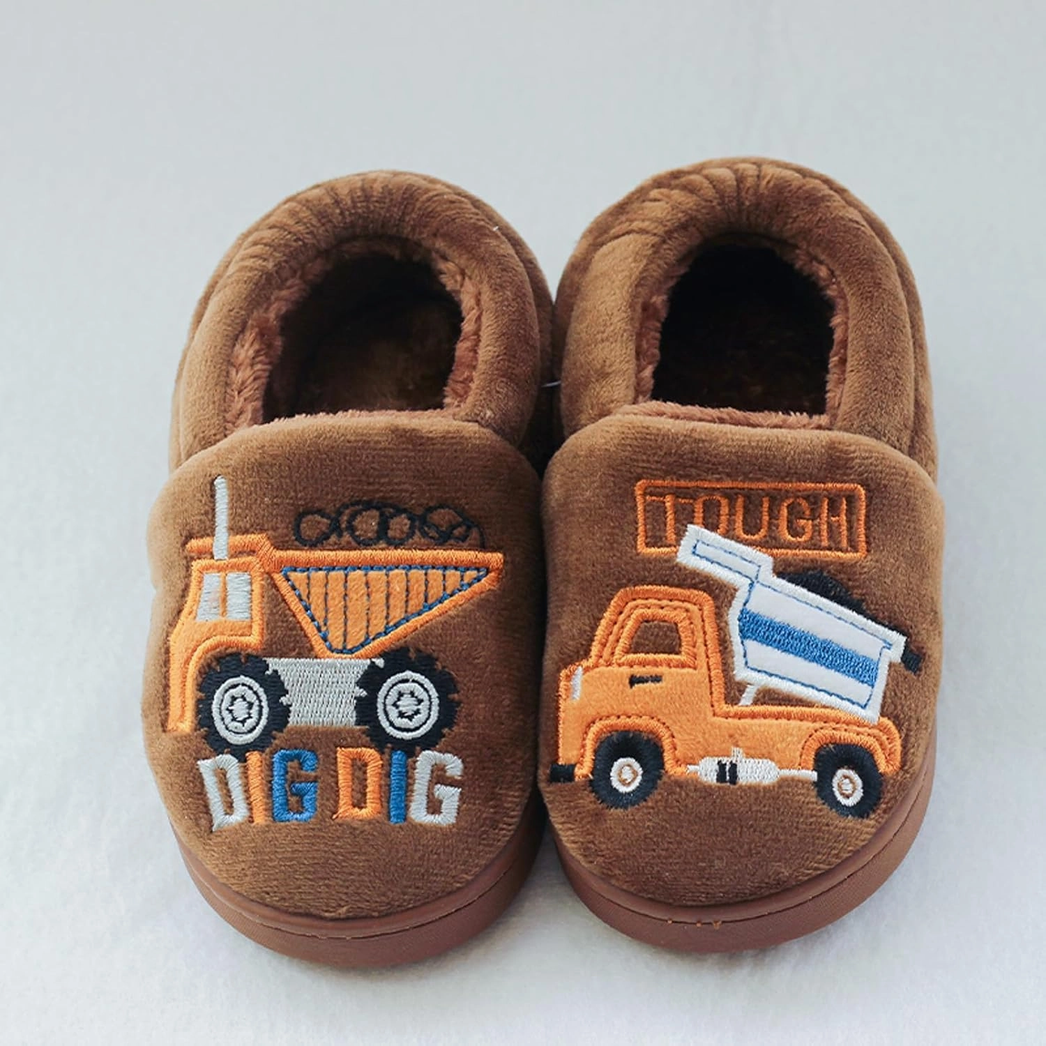 BMINFEE Garden Shoes Girls Cute Slippers Cartoon Memory Cotton Children's Plush Warm Winter Home shoes Boys Unisex Slides