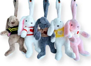 Bobo Bunny Rabbit with Sweater 16" Plush Bunny, Stuffed Animal Bunny Toy, Soft and Huggable Rabbit,Easter Bunny for Toddlers, Kids (Beige, White, Gray, Pink) (Beige)
