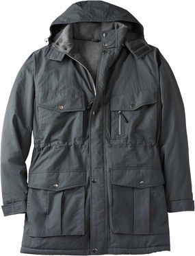 Boulder Creek by KingSize Men's Big & Tall Fleece-Lined Parka With Detachable Hood And 6 Pockets