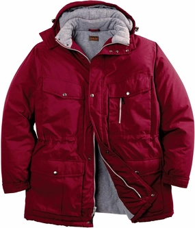 Boulder Creek by KingSize Men's Big & Tall Fleece-Lined Parka With Detachable Hood And 6 Pockets
