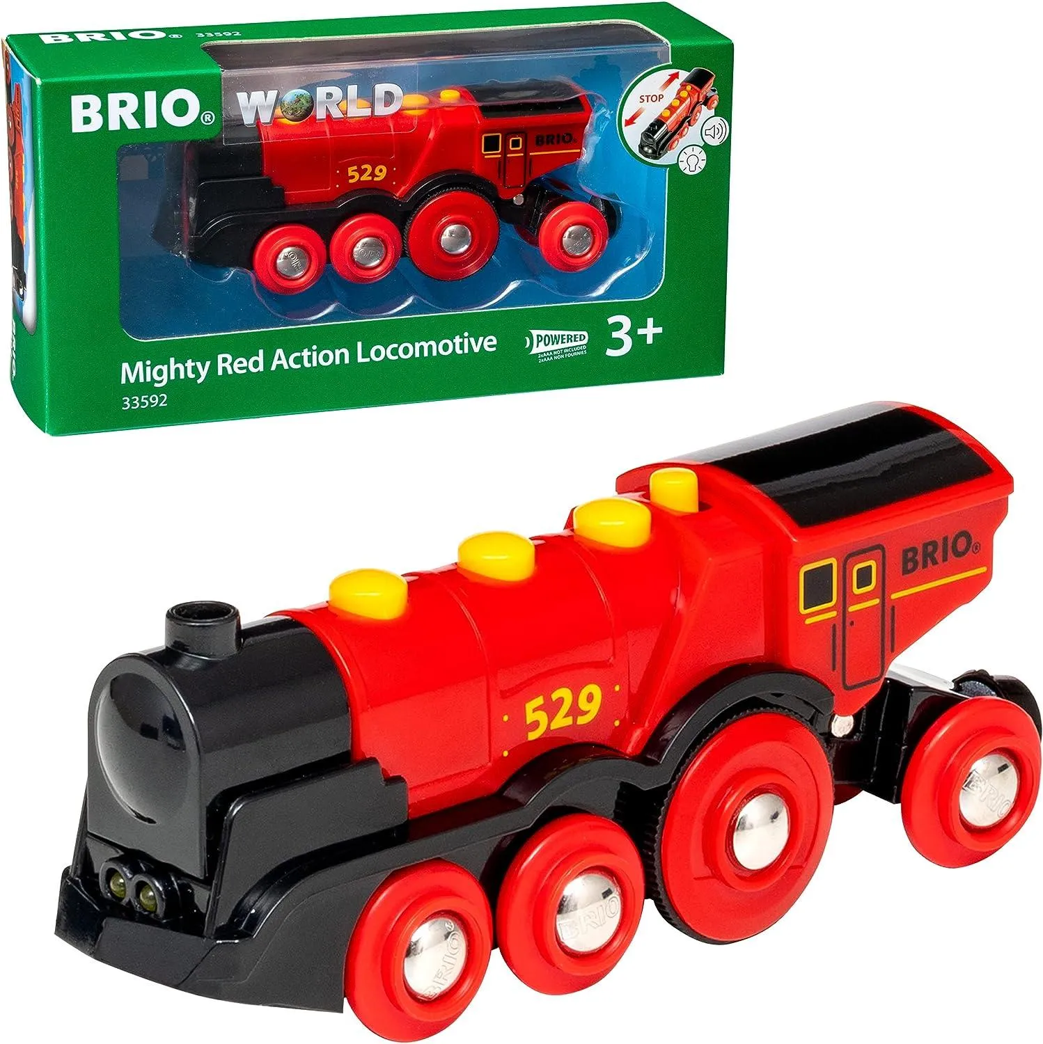 BRIO Battery Operated Mighty Red Action Locomotive Best Seller 3yrs 
