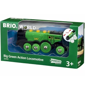 BRIO Big Green Action Locomotive Battery Powered 33593