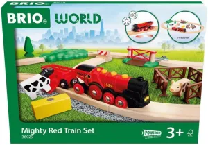 BRIO World - 36029 Mighty Red Train Set | Toy Train Set for Kids Aged 3 Years Up