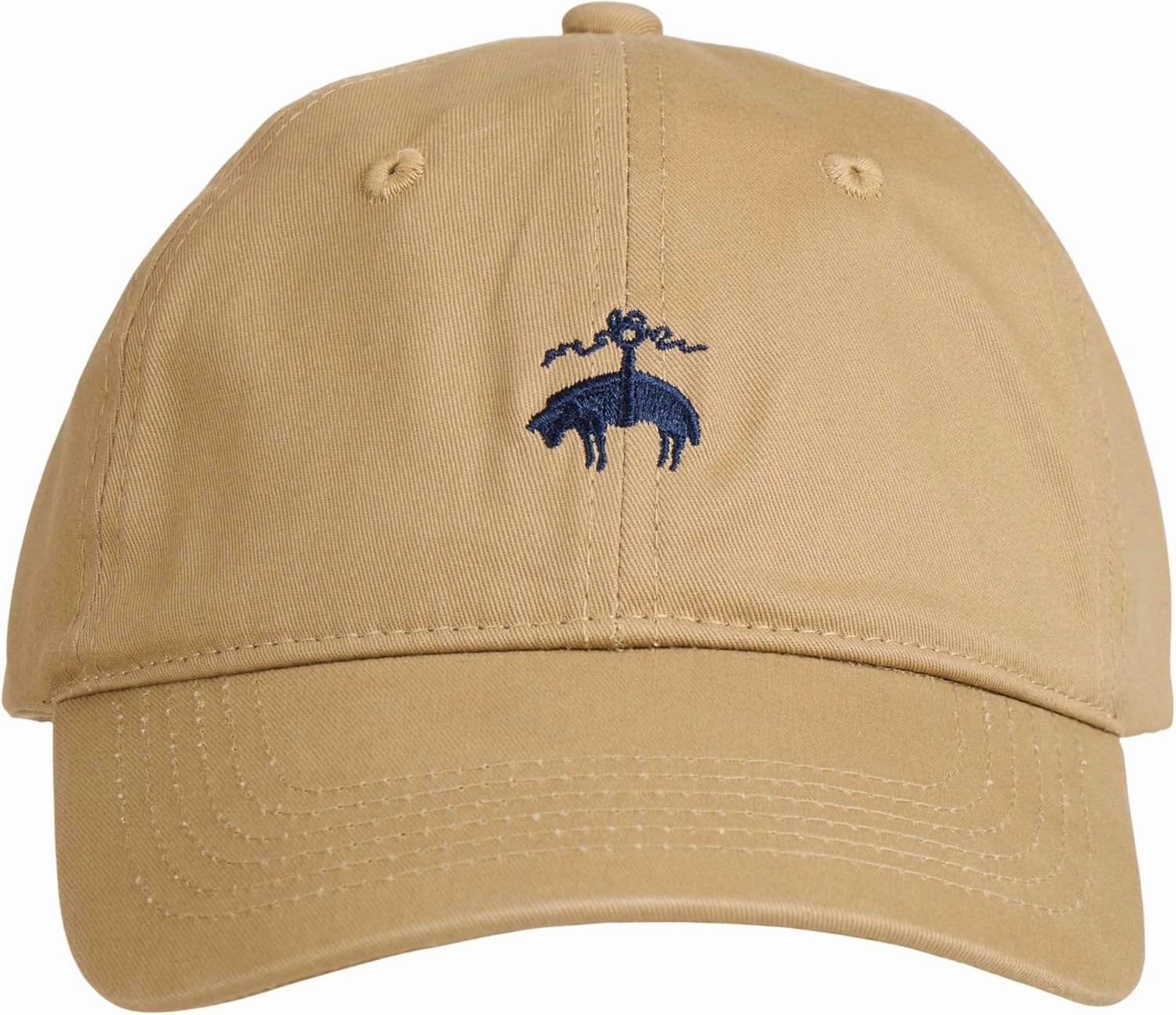 Brooks Brothers Men’s Classic 100% Cotton Twill Baseball Cap - Woven Logo One-Size Adjustable Hat, Navy Classic