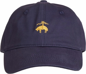 Brooks Brothers Men’s Classic 100% Cotton Twill Baseball Cap - Woven Logo One-Size Adjustable Hat, Navy Classic