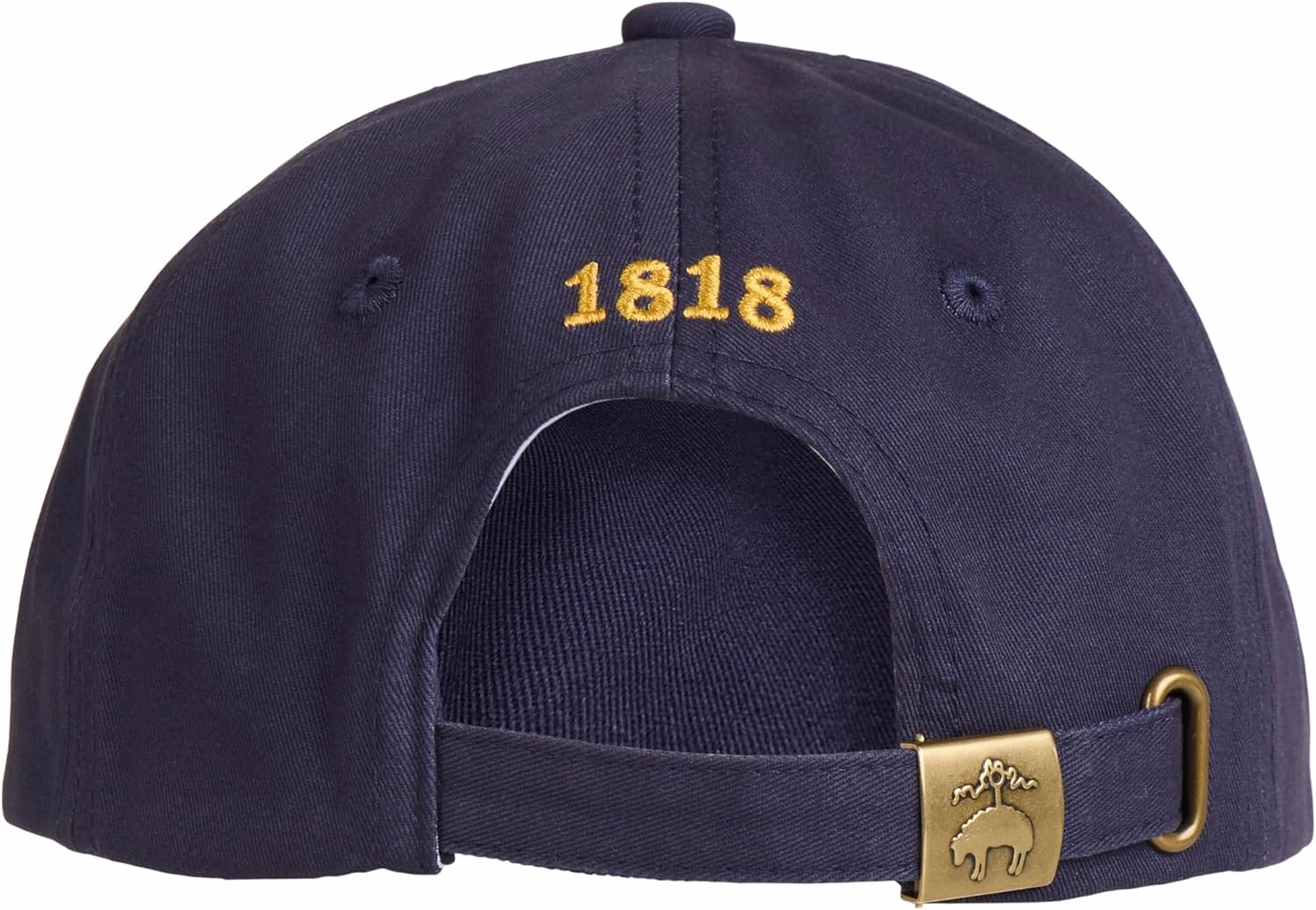 Brooks Brothers Men’s Classic 100% Cotton Twill Baseball Cap - Woven Logo One-Size Adjustable Hat, Navy Classic