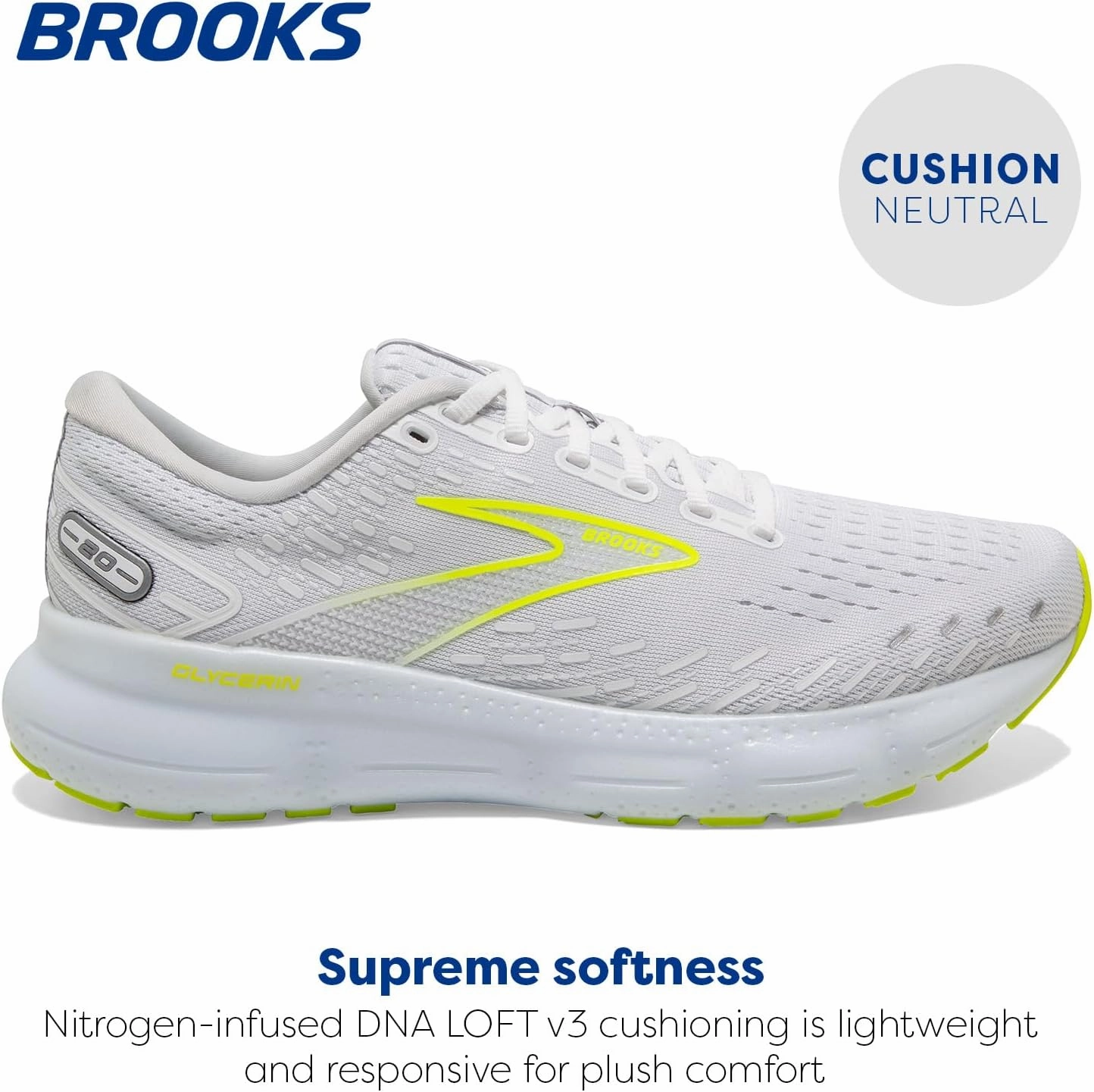 Brooks Men's Glycerin 20 Neutral Running Shoe